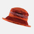 Orange and Rust Fluffy Velvet Hat limited Edition